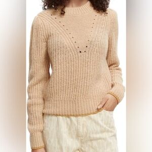 Scotch and soda light pink wool sweater
